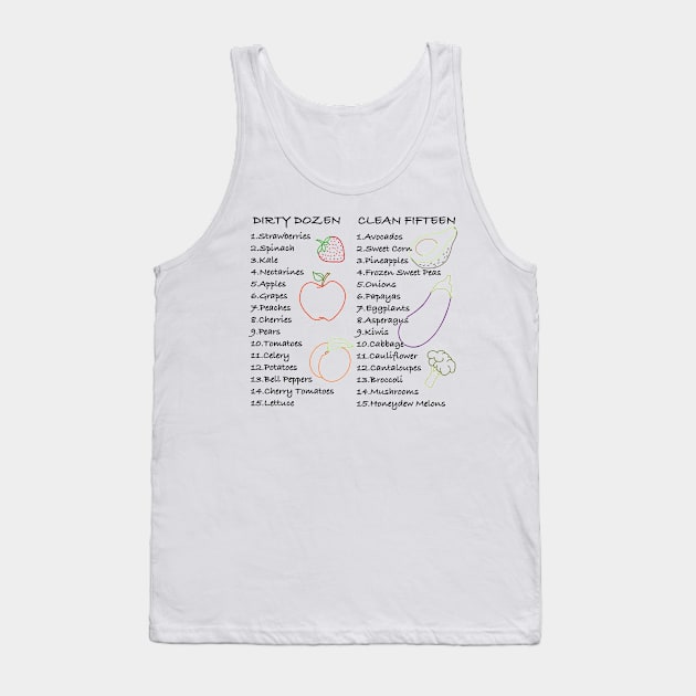 Fruits and Veggies Tank Top by NikInked